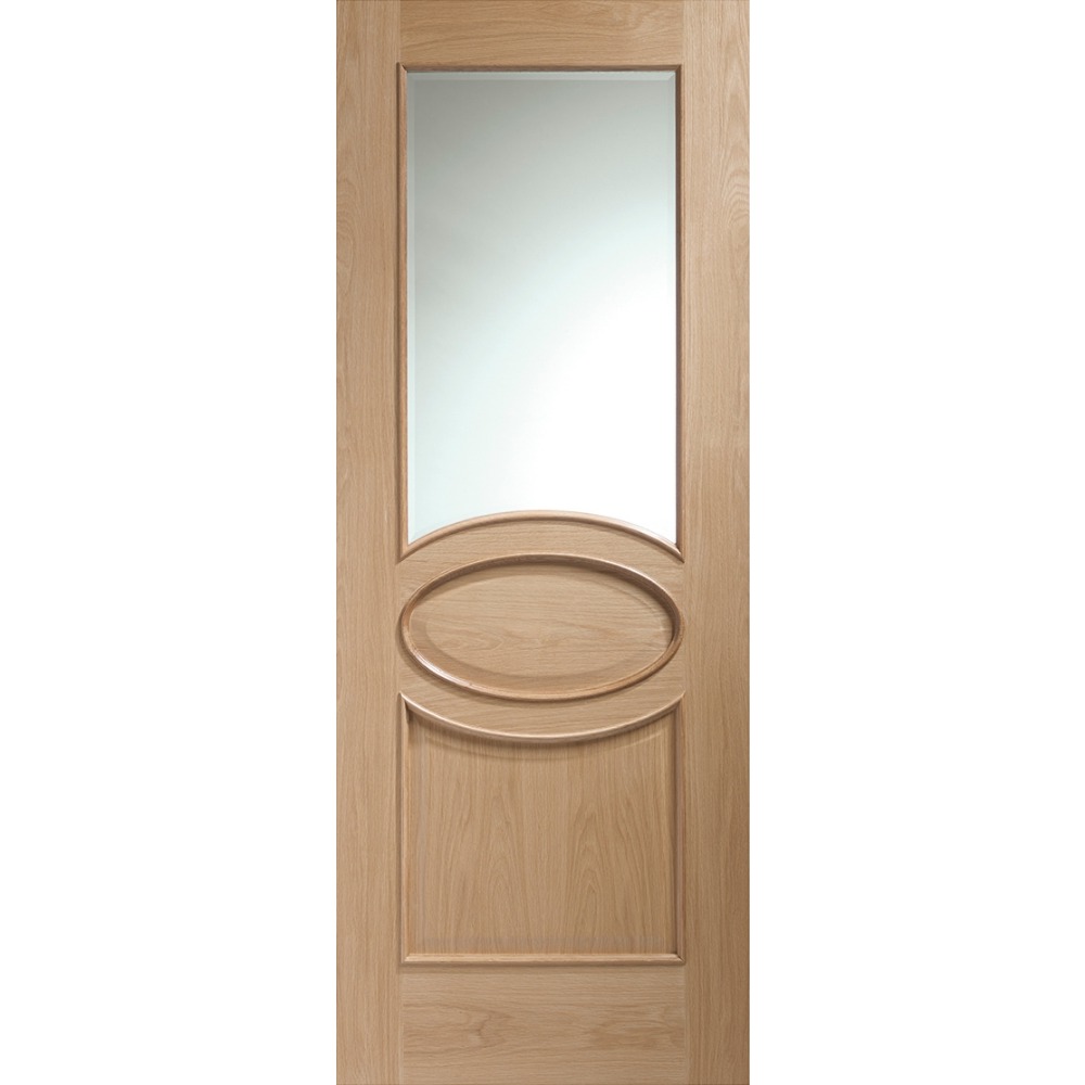 Internal Oak Calabria Clear Glazed Door (78'' x 30'')